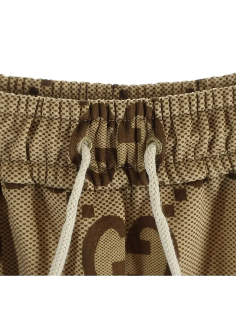 Gucci Anniversary Jumbo GG Neoprene Sweatshirt Jogger Pants Track Brown Beige